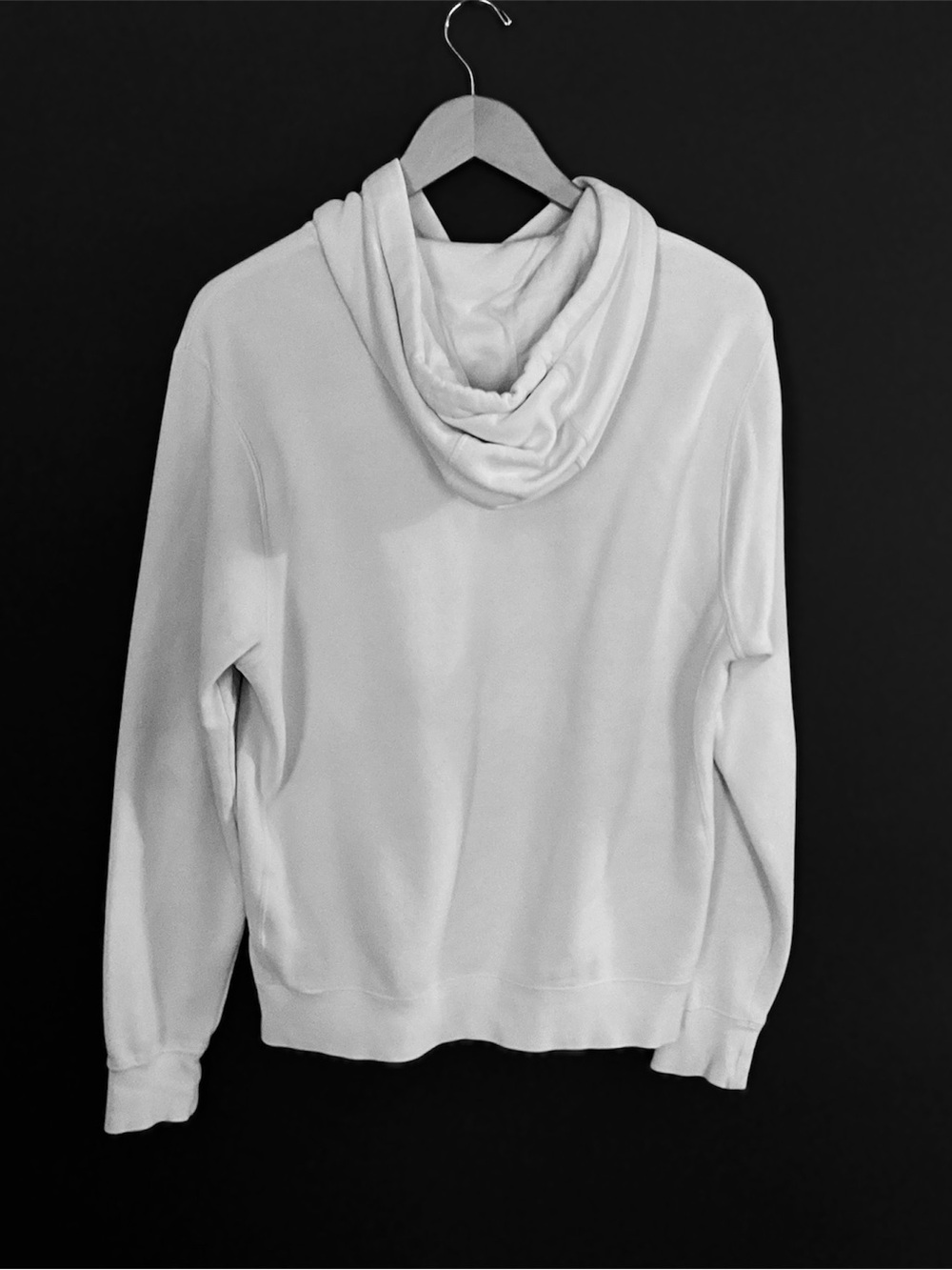 Nike White Pullover Hoodie with Black Swoosh - Picture 2 of 5